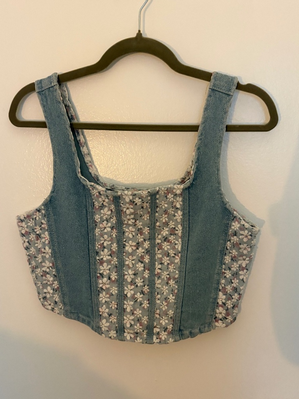 POL denim crop top